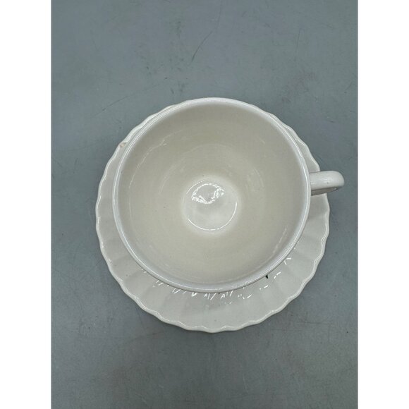 Christmas Holly Ceramic Teacup & Saucer Set Used READ - Picture 2 of 7